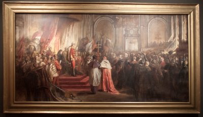 Estudo para a pintura Mil anos de HomagenMagyar: Vazlat az Ezereves hodolathozn de Gyula Benczúr